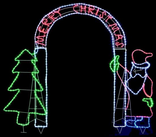 Premier-Santa-With-Tree-Archway