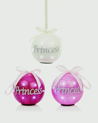 Premier-LED--Princess-Glitter-Bauble-O