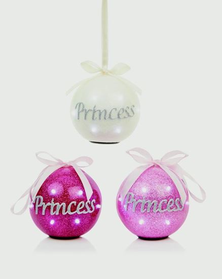 Premier-LED--Princess-Glitter-Bauble-O