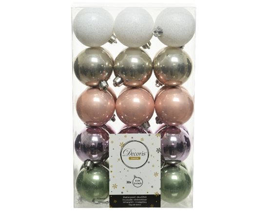 Kaemingk-Shatterproof-Baubles-Pack-30