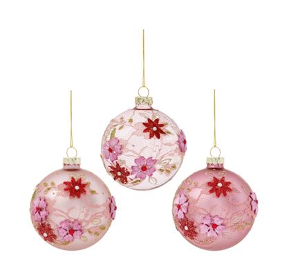 Premier-Pink-Embroidered-Floral-Bauble