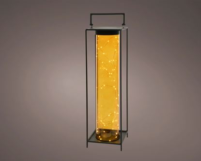 Kaemingk-Micro-50-LED-Metal-Square-Lantern