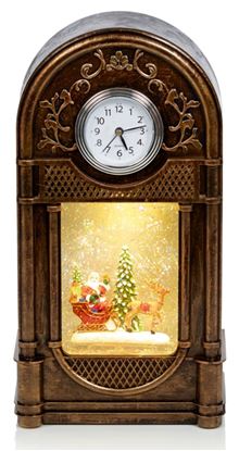 Premier-Antique-Gold-Clock-Glitter-With-Spinner-Santa