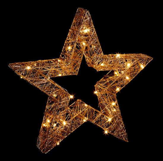 Premier-Lit-Hollow-Star-Rose-Gold-40-Warm-White-LED