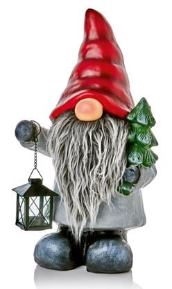 Premier-Red-Grey-Gnome-Tealight-Lantern