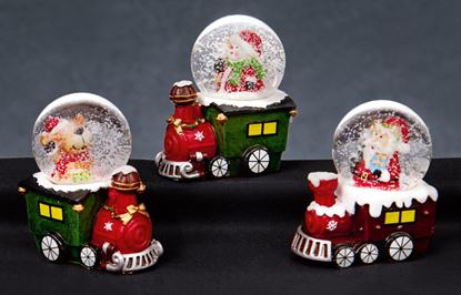 Premier-Santa-Snowman-or-Reindeer-Train-Water-Globe