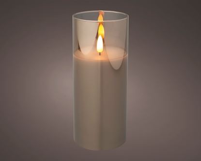 Kaemingk-LED-Wax-Candle-In-Glass-White-75x175