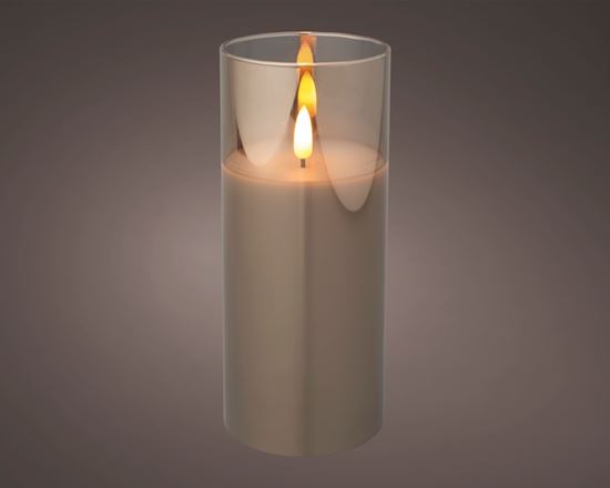 Kaemingk-LED-Wax-Candle-In-Glass-White-75x175