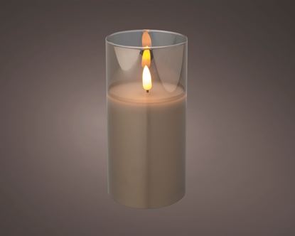 Kaemingk-LED-Wax-Candle-In-Glass-White-75x15