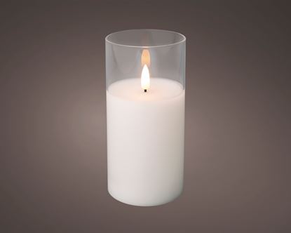 Kaemingk-LED-Wax-Candle-In-Glass-White