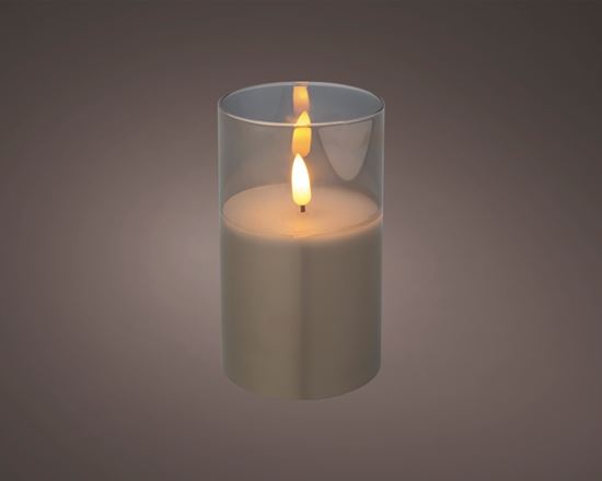 Kaemingk-LED-Wax-Candle-In-Glass-White-75x125