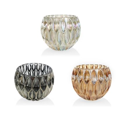 Premier-Iridescent-Candle-Holder-Clear-Gold-Grey