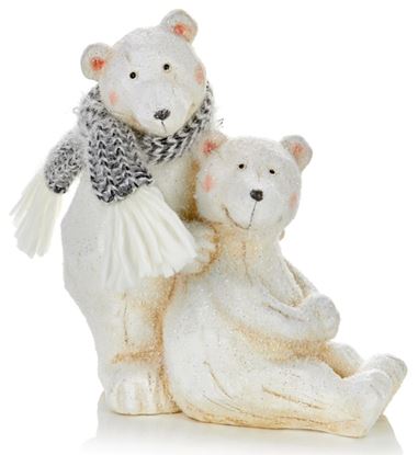 Premier-White-Polar-Bear-With-Cub--Grey-Scarf