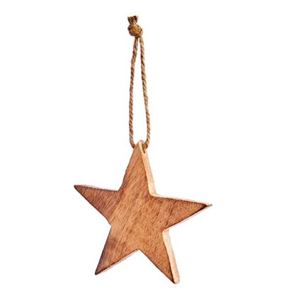 Premier-Mango-Wood-Solid-Hanging-Star