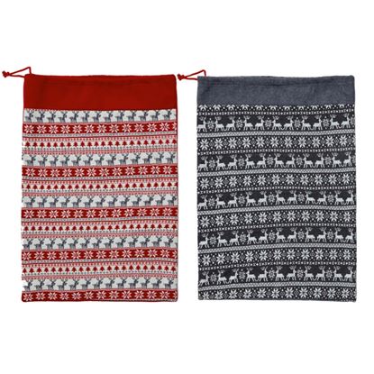 Premier-Knitted-Scandi-Gift-Sack-Red--Grey