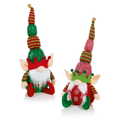 Premier-Red-Green-Elf-Sitting-Gnome-Asst