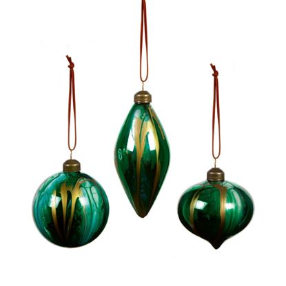 Premier-Marble-Glass-Shape-Baubles-3-Assorted