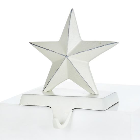 Premier-White-Metal-Star-Stocking-Holder