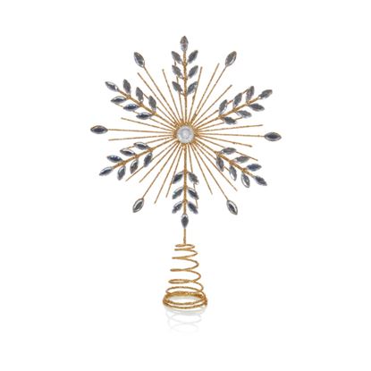 Premier-Champagne-Gold-Wire-Snowflake-Tree-Topper