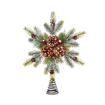 Premier-Fir-Snowflake-With-Berries-Tree-Topper