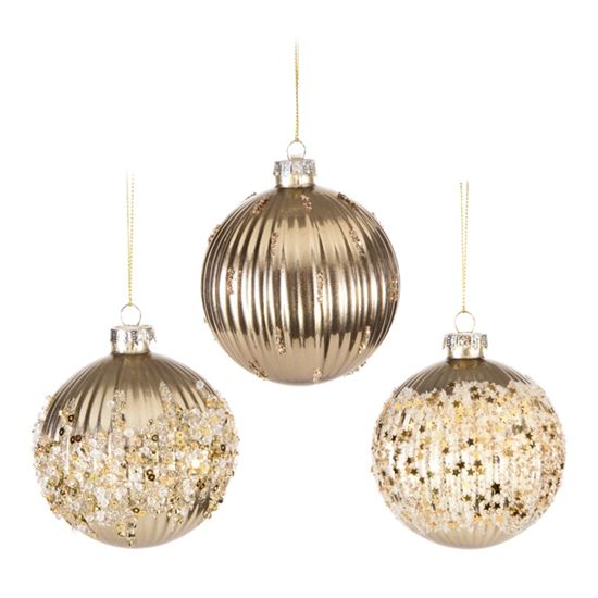 Premier-Gold-Metallic-Glass-Ribbed-Bauble