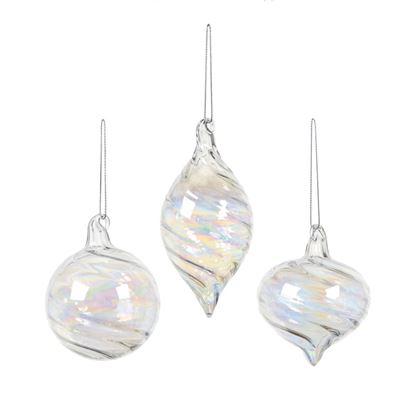 Premier-Clear-Glass-Spiral-Shape-Bauble