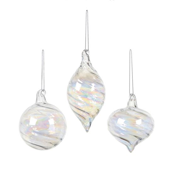 Premier-Clear-Glass-Spiral-Shape-Bauble