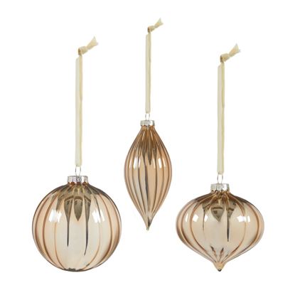 Premier-Champagne-Gold-Ribbed-Glass-Bauble