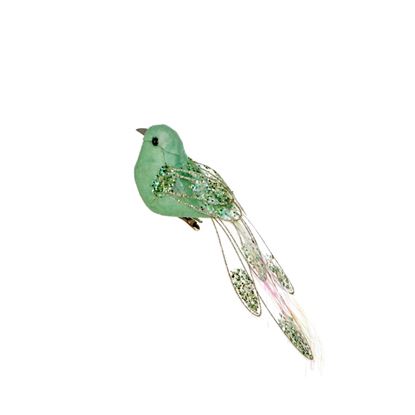 Premier-Light-Green-Glitter-Feather-Bird