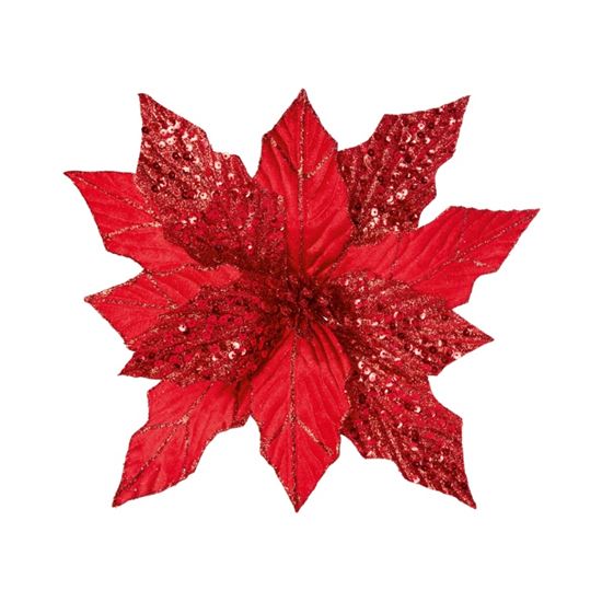 Premier-Red-Glitter-Leather-Poinsettia