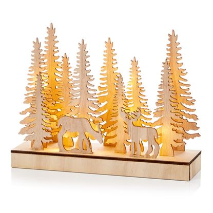 Premier-Lit-Wooden-Forest-With-Deers