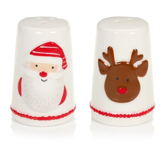 Premier-2-Piece-Santa--Reindeer-Salt--Pepper-Set