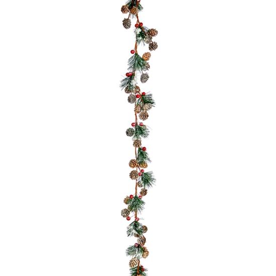 Premier-Natural-Frosted-Cone-With-Berries-Garland