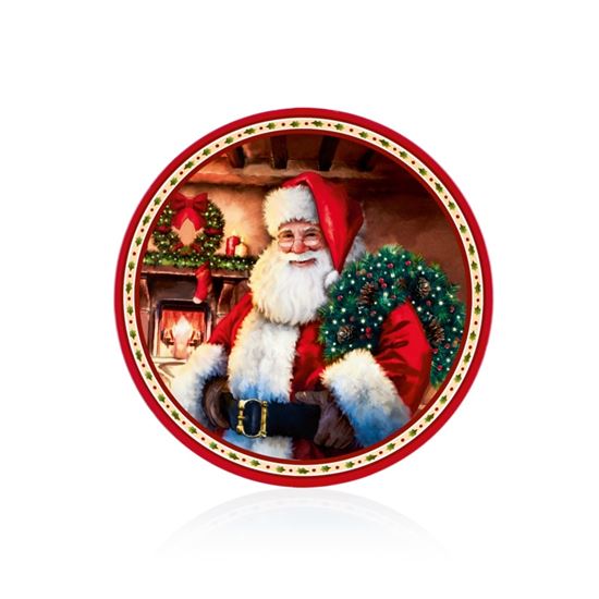 Premier-Red-Santa-With-Wreaths-Plate