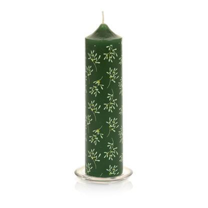 Premier-Mistletoe-Candle-With-Glass-Holder