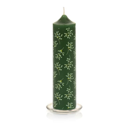 Premier-Mistletoe-Candle-With-Glass-Holder