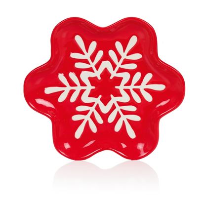 Premier-Red-Snowflake-Plate