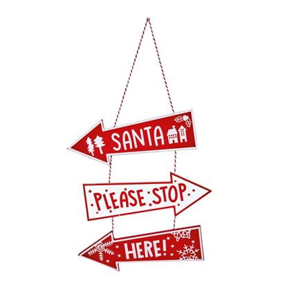 Premier-Wood-Hanging-Santa-Stop-Here