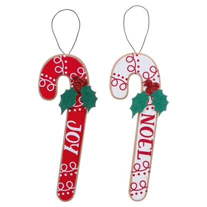 Premier-Wood-Candy-Cane-Hanging-Decoration