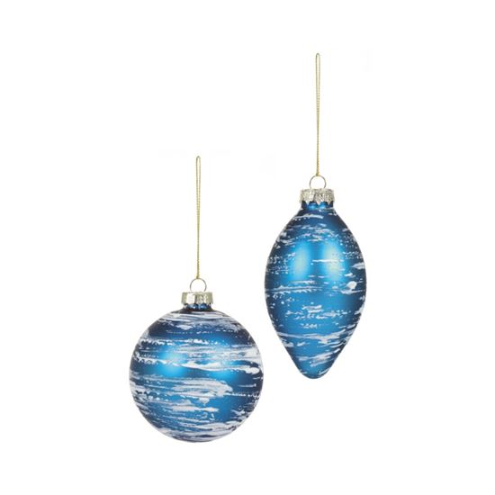 Premier-Matt-Blue-Whimisical-Glass-Bauble