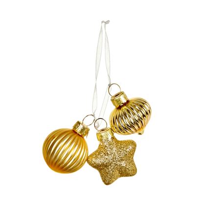 Premier-3-Piece-Gold-Glass-Bauble-On-Ribbon