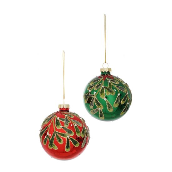 Premier-Shiny-Mistletoe-Glass-Bauble