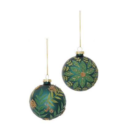 Premier-Blue-Green-With-Gold-Flower-Bauble