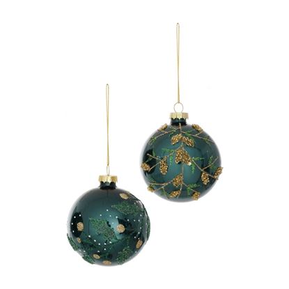 Premier-Blue-Green-Enamel-Bauble-With-Bead-Flower