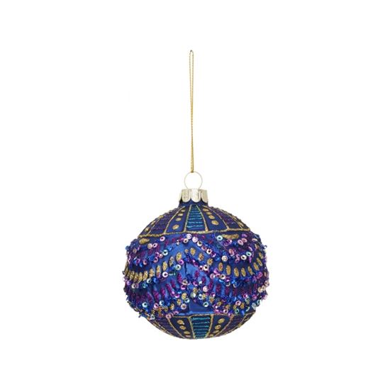 Premier-Matt-Blue-With-Multi-Coloured-Bauble