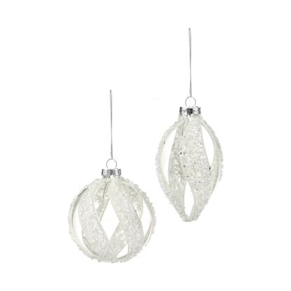 Premier-Clear-Glass-Bauble-With-Silver-Glitter-Swirl