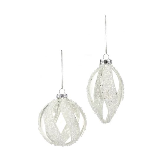 Premier-Clear-Glass-Bauble-With-Silver-Glitter-Swirl