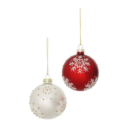 Premier-Matt-Snowflake-Glass-Bauble