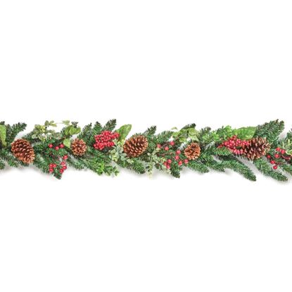 Premier-Cotoneaster-Garland-Glitter-With-Berries-Cones--Leaves