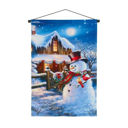 Premier-Lit-Snowman--Cottage-Fabric-Banner